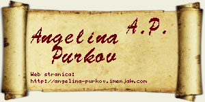 Angelina Purkov vizit kartica